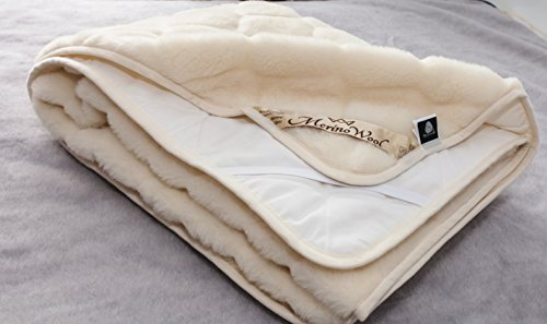 Caro Naturhaar Unterbett 100% Merino Wolle 90x200cm Kaschmir Schurwolle Matratzenauflage Elegance Light Neuseeland