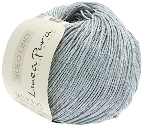 LANA GROSSA Solo Lino | Leinen-Look | Handstrickgarn aus 80% Leinen Viskose & 20% Leinen | 50g Wolle zum Stricken & Häkeln | 120m Garn FB4