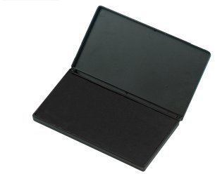 Charles Leonard Filz-Stempelkissen, groß, 8,2 x 16,25 cm, Schwarz (92820)