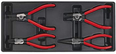 Sealey Tbt03 Tool Tray with Circlip Pliers Set 4Pc