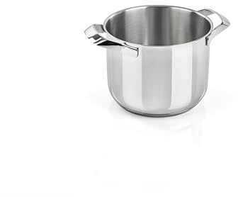 Barazzoni, My Pot, Pentola ø20cm, Acciaio Inox 18/10, Capacità 4,6lt, Triplo fondo adatto anche per Induzione, Made in Italy
