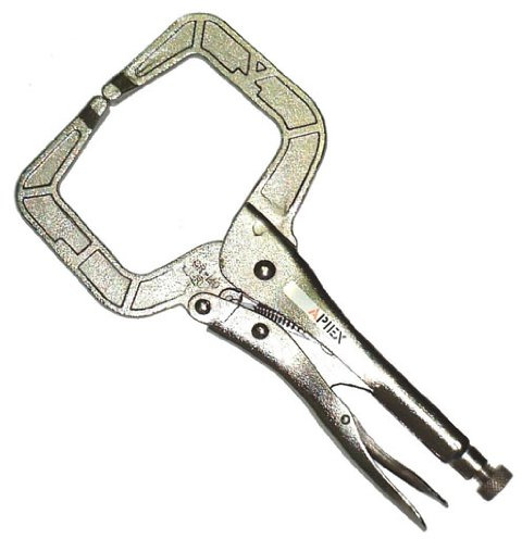 Apiex - Pince Étaux Autobloquante Réglable Col De Cygne Ouverture Mâchoires Maxi Carré 110Mm - Longueur 270Mm