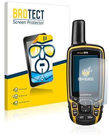 BROTECT Schutzfolie für Garmin GPSMAP 64 | 2 Stück Transparenter Displayschutz Made in Germany Klare Displayschutz-Folie Clear Einfache Montage Case-Friendly