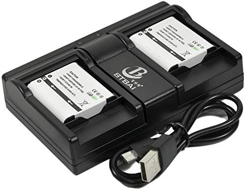 BTBAI 2x D-Li92 Battery+Charger USB Dual for DLi92 D-L192 DL192 D-BC92 DBC92 Optio I10 I-10 RX18 RX-18 RZ10 RZ-10 RZ18 RZ-18 WG-1 WG1 WG2 WG10 WG20 WG-3 WG3 WG30 WG-30 30W WG-4 WG5 WG-5 X70 X-70 k1a