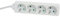 DEBFLEX - Multiprise 16A - Bloc 4 Prises 2P+T pour Branchements Multiples - Blanc - Cordon 1 Mètre