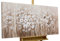 KunstLoft Leinwandbild | 100% HANDGEMALT | 120x60cm | Gemälde 'Para siempre' | Blüten | Beige | Wandbild Wohnzimmer
