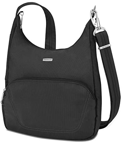 Travelon Diebstahlschutz, Klassisches Essential Umhängetasche, schwarz (Schwarz) - 42457 500