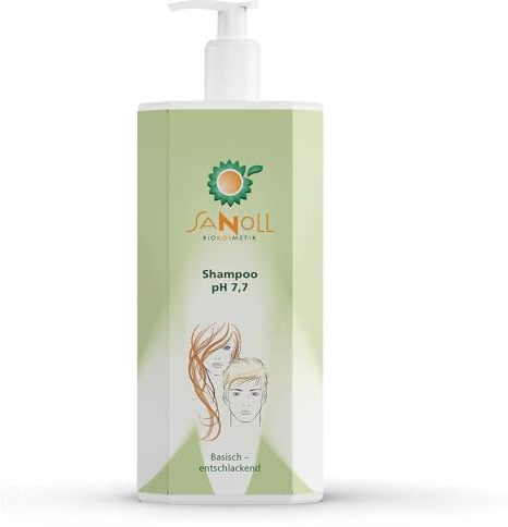 Sanoll Biokosmetik Shampoo pH 7,7 – Basisches Shampoo mit Sesam- & Olivenöl – Milde Reinigung für Haar & Kopfhaut – Vegan, Naturkosmetisch & ohne synthetische Zusatzstoffe (1 x 1.000 ml)