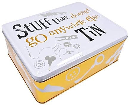Bright Side Modern Minimalist Storage Tin (75mm x 155mm x 205mm) - For Small Miscellaneous Items