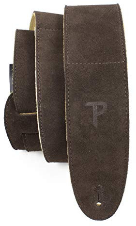 Perri's Leathers Ltd. - Gitarrengurt - Einstellbare Länge - Schafslederpolsterung - Braun - Made in Canada (DL325S-201)