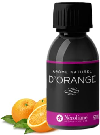 NEROLIANE – Arôme Alimentaire Naturel Orange 50ml – Notes Zestées et Légèrement Acidulées – Pâtisseries, Glaces, Yaourts, Boissons – Vegan – Qualité Professionnelle – Fabriqué en France