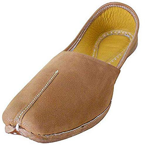 Kalra Creations Herren Schuhe Traditionelle Sweet Leder Ethno, Braun - Camel - Größe: 42,5 EU