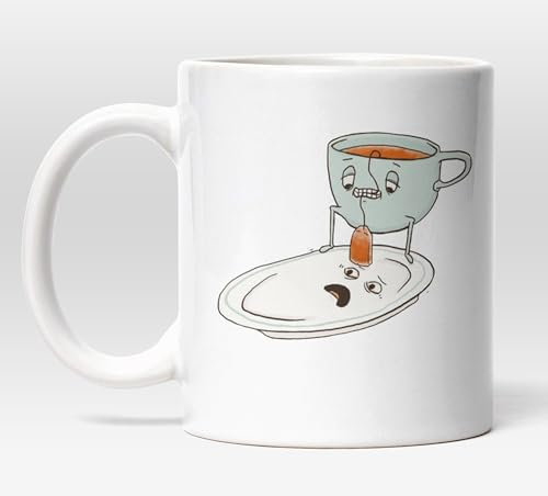 DottsMusic Teacup Teabagging. - Novelty Funny Crude Humour Tea/Coffee Mug/Cup - Great Gift Idea