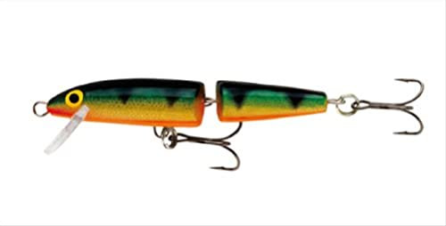 Rapala - Jointed Angelköder - Angelzubehör aus Balsaholz - Süßwasser Spinnköder - Lauftiefe 1.2-4.2m - Fischköder 13cm, 18g - Hergestellt in Estland - Legendary Perch