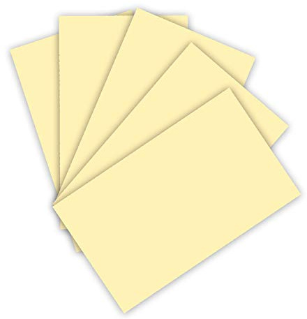 folia 6311 - Tonpapier 130 g/m², Tonzeichenpapier in strohgelb, DIN A3, 50 Bogen, als Grundlage für zahlreiche Bastelarbeiten