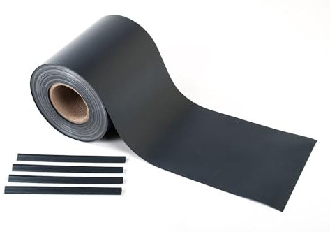 BURI 7m² PVC Sichtschutz grau Windschutz Zaunblende Lärmschutz Doppelstabmatten 35m