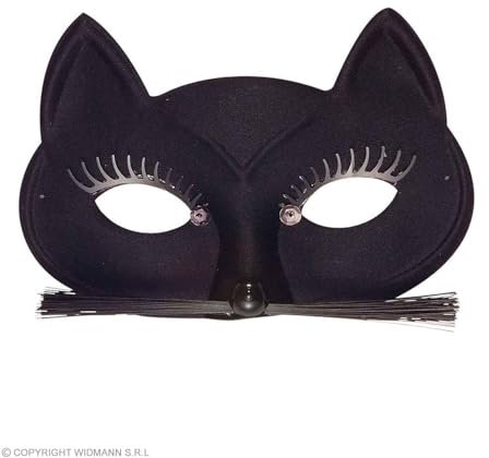 Schwarze Maske Katze Katzenmaske Augenmaske Katze