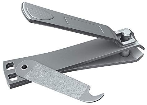 CLYPPI Nail Clipper - Swing Out Nail Cleaner / File - Popular Gifts for Men and Women - Sharpest Stainless Steel Clipper - Wide Easy Press Lever - Best Large Nail Cutter