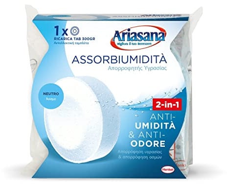 Ariasana Ricarica Power Tab Micro Per Dispositivo Ariasana Assorbiumidità, Tab Inodore, 1 TAB da 300gr