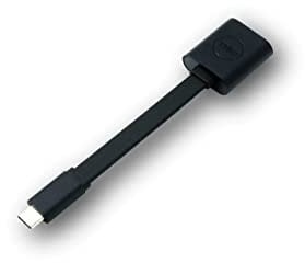 Dell USB-C zu USB-A 3.0, Adapter (Ihr alter Computer hat kein USB-C-Port? Kein Problem mit diesem Adapter, So können Sie neueres Zubehör anschließen, Plug & Play) Schwarz