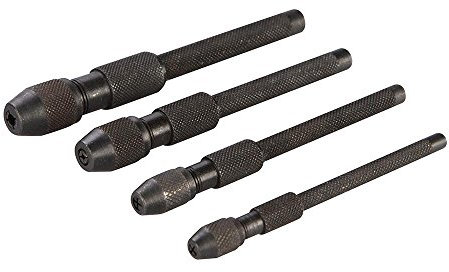 Silverline Craft Pin Vice Hand Tools Power Drill Chuck Set Of 4 (1, 2, 3 & 4mm)