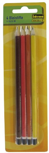 Idena 510625 - Bleistifte, 4er Pack, Stärke: B, HB, H, 2H