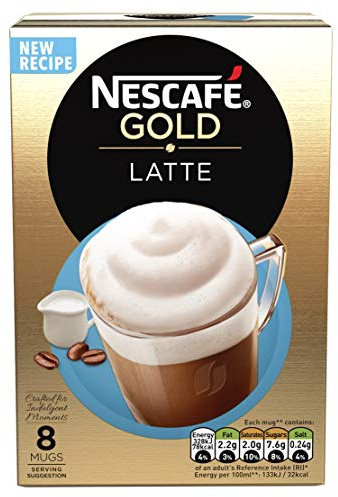 NESCAFÉ GOLD Latte Coffee, 8 Sachets, (Pack of 6, Total 48 Sachets)