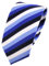 TigerTie - schmale Designer Krawatte in blau marine royal weiß pastellblau gestreift
