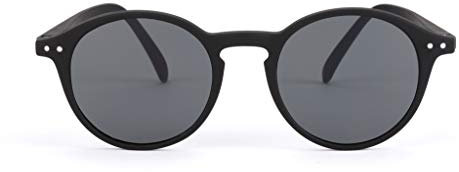 IZIPIZI Unisex Shape D Sonnenbrille, Black Soft Grey Lenses, one Size