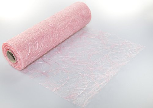 Protinam Tischläufer zartrosa Sizoweb puderrosa 5,0 m Klassisch Rosa Einfarbig Synthetisch