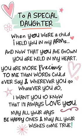Greetings Card - To A Special Daughter