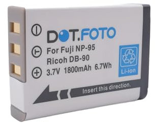 Dot.Foto NP-95 Premium 3.7v / 1800mAh Batteria Ricaricabile per Fujifilm FinePix F30, F31fd, REAL 3D W1, X100 / X30, X100s, X100T, X-S1