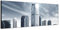 Augenblicke Wandbilder Keilrahmenbild Wandbild 150x50cm New York Skyline Wasser schwarz/weiß
