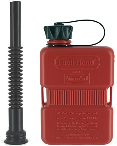 FuelFriend®-PLUS - jerrycan 1,0 litre + bec flexible - parfait pour les motos, les voitures et plus encore