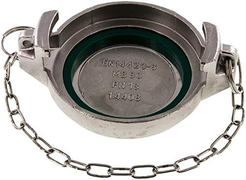 Tankwagenkupplung Verschlussdeckel, 1.4408 für VK 80 ES Werkstoff:1.4408