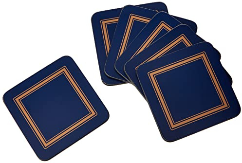 Pimpernel Classic Midnight Coasters, Set of 6,Multi Coloured,10.5 x 10.5