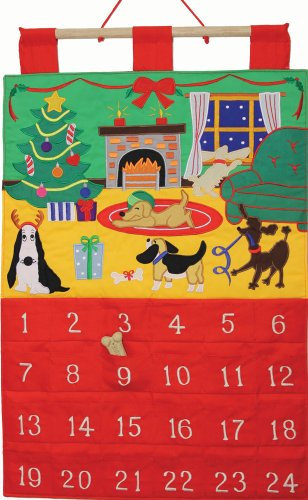 Vermont Christmas Company Hunde-Adventskalender aus Stoff (Countdown bis Weihnachten)
