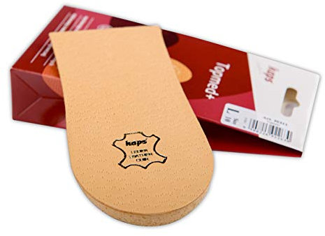 Fersenanhebung und Fersenerhöhung für Schuhe, Leder-Fersenkissen, Orthopädischer Keil, Verschiedene Längen und Höhen, Topmed von Kaps, 1 Paar (Höhe 20 mm / 0.8 inch - Größe L)