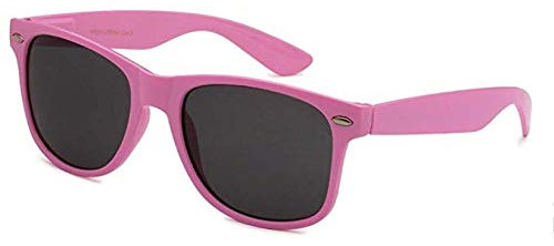 Boolavard Nerd Sonnenbrille im Stil Retro Vintage Unisex Brille - 45 Modelle wählbar (Rose Pastell Tönung)