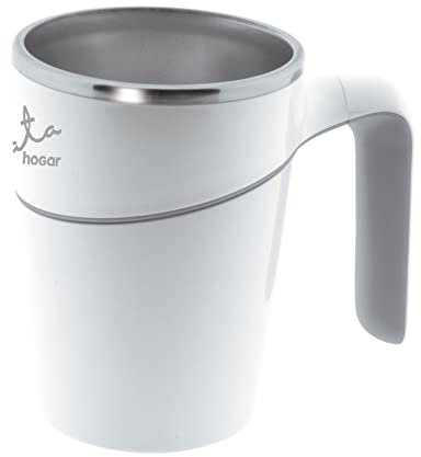 Jata 950 - Jarra Taza Anticaídas para bebidas, Sistema especial ventosa para superficies planas, Doble pared que permite aislamiento, Interior de acero inoxidable
