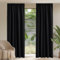PONY DANCE Blickdichte Vorhänge Schwarz 2er Set H 228 x B 167 cm Thermogardinen Hitzeschutz Schlafzimmer Gardinen mit Kräuselband für Schiene Thermal Blackout Curtains for Bedroom