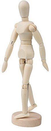 Janrax 30,5 cm große Künstlerpuppe aus Holz – bewegliche, verstellbare Gliedmaßen