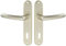 Vachette Set de Poignée de Porte sur Petite Plaque - Version Clé L, Porte de Chambre, Bureau - Entraxe 165 mm - Système de Pose Facile - Aluminium Résistant - Finition Champagne - Garantie 2 Ans