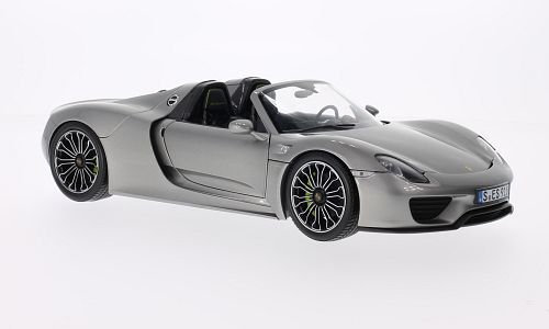 Porsche 918 Spyder, met.-grau , Modellauto, Fertigmodell, Minichamps 1:18