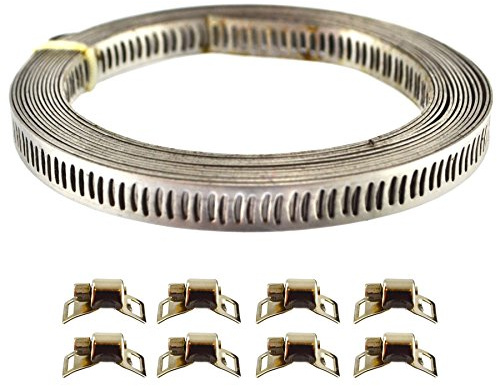 8pc Stainless Steel Hose Clip Clamps Jubilee Type Pipe Any Size 3m Long TE791