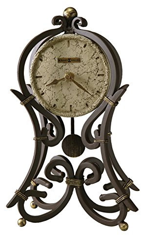 Howard Miller Vercelli Accent Kaminuhr 635-141 - Vintage Schmiedeeisen mit Quarzuhrwerk