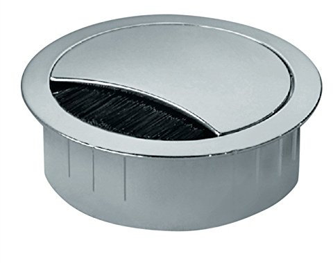 Passacavo con finitura in acciaio inox, diametro foro: 60 mm