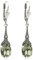 Jugendstil Ohrringe Silber Markenkristalle Black Diamond Grau NOBEL SCHMUCK