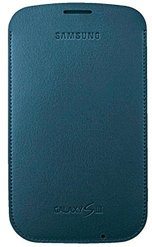 Samsung Original Tasche in Lederoptik EFC-1G6LBECSTD (kompatibel mit Galaxy S3 / S3 LTE) in navy