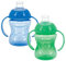 Nuby 2-Pack No-Spill Super Spout Plastic Grip N' Sip Cup, Red and Blue